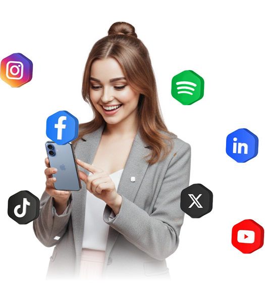 Man holding smartphone